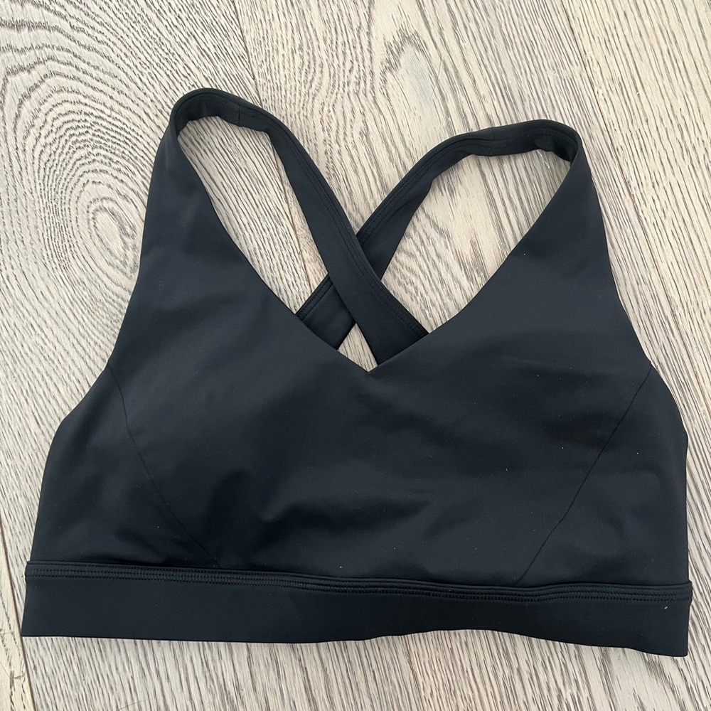 lululemon athletica Black Cross-Strap Low-Impact Sports Bra